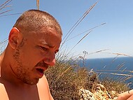 Polish girl is fucked by boyfriend in nature and getting a powerful load of cum on her face 10