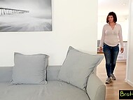 Chick tempts her own stepbrother on Halloween and gets fucked by him until creampie 9