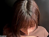 Slinky oriental charmer has dirty sex with her boyfriend in the public place on camera 5