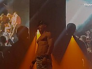 Crazy private party in Slovenia turns into wild fucking action right on the public stage 4