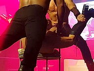 Crazy private party in Slovenia turns into wild fucking action right on the public stage 6