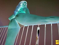 Blonde chick shakes her big ass on camera before getting fucked by already excited dude 4