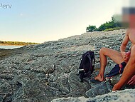 Perverted dude came to the riverbank and recorded himself jerking off to the girl he saw 10