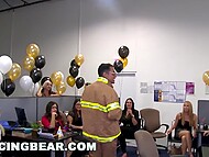 Hot male strippers doing their job well: after a short dance they start fucking hungry girls 6