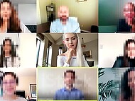 Dude cums into flawless pussy of his beautiful blonde girlfriend after sex by the table 4