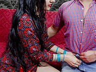 Indian woman gets her shaved pussy covered with cum after hot blowjob foreplay and fucking action 11
