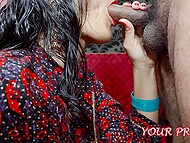 Indian woman gets her shaved pussy covered with cum after hot blowjob foreplay and fucking action 4