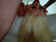 Busty baby with pierced nipples gives an amazing POV blowjob and masturbates using her favorite vibrator 5