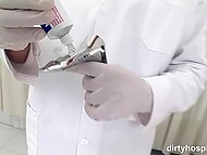 Yummy blonde MILF with perky tits comes to the hospital to treat her anal problems with doctor’s cock 4