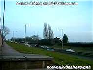 British MILF comes to the public place to flash her nude body and even starts masturbating on camera 11