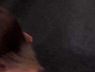 Blonde exposes her perky tits and flashes smooth shaved twat before getting it fucked at porn casting 10