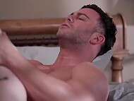 After training innocent redhead Madi Collins has ardent affair with her tennis coach 7