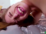 Petite beauty Spencer Bradley with ease tempts boyfriend into unplanned anal sex on the bed 10