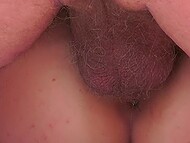 Attractive young princess gave head to the lucky old man and took his dick into shaved cunt in the grass 8