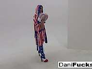 In the locker room hot and naked boxer masturbates with fingers and slobbers them in her mouth 11