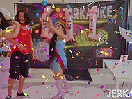 Cute baby Whitney Wright in sexy stockings enjoys passionate fucking with Asian man in the bedroom 8