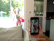 Cutie with small tits seduced her stepdad while cleaning and impressed him with a deep blowjob 4