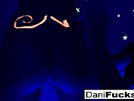 Spectacular brunette with long hair takes off her clothes and has fun during masturbation on the sofa 9