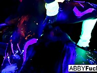 Fantastic busty lesbians Ava Addams and Abigail Mac enjoy wild fucking in neon paint in the club 7