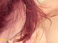 Dirty-minded mature redhead kisses her younger lesbian girlfriend and enjoys wet oral sex with her 4