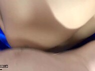 Young brunette in sexy panties welcomes her boyfriend with a POV blowjob and fucks in the doggystyle 7