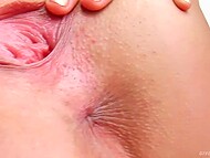Leggy blonde cougar drills her cock-starved vagina with big dildo so hard that even squirts after orgasm 6