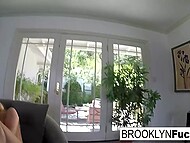 Awesome blonde Brooklyn Chase and her chesty bestie can’t stop licking each other’s twats and masturbating 11