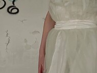 In an abandoned building horny guy fucked slutty chick in pantyhose and covered her face with sperm 11