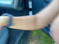 During a morning walk in the forest gorgeous blondie with big boobs and gives an amazing POV blowjob 10