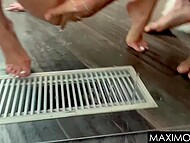 Big titted blonde demonstrates her sexual talents letting big dick in the asshole in the hottest poses 9