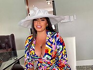 Experienced dark-haired MILF offers POV blowjob and shows her juicy booty for a great fuck in doggystyle 4
