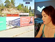 Amateur teen brunette plays a video game and gradually gets naked as losing the levels on camera 10