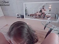 Amateur babe gets her first double penetration experience ever with her BF’s cock and a sex machine 4