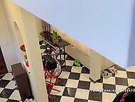 Watching a movie, horny guys decide to exchange chicks and seduce them into a dirty swinger group fuck 7