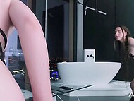 Pig-tailed young gal pleases the aroused man with deep blowjob and rides his phallus in POV video 10