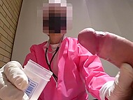 Perverted doctor and intern check the man’s condition, stroke and fuck his dick to get some cum for analysis 11