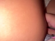 In the middle of the night, a girl in panties films amateur masturbation, thanks to which she becomes wet 9