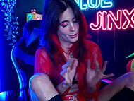 Kinky video blogger watches porn of busty blonde chick and horny male fucking and comments the session 10