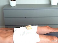For money, masseuse pleases client with a seductive handjob and successfully brought him to orgasm 5