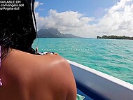 Sultry French MILF with big breasts makes video of her getting fucked and creampied at the resort 10