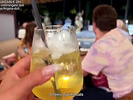 Sultry French MILF with big breasts makes video of her getting fucked and creampied at the resort 5