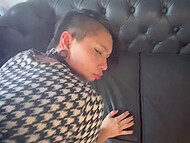 Big-assed whore blows the male and takes butt plug out of the hole to have it stuffed with cock 7