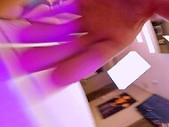 Hot masseuse captivated client with a blowjob and let his dick into her ass, masturbating with a dildo 5