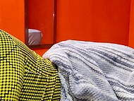 Amateur Arab wife with big inked booty pleases her hubby with handjob and gets her belly covered with cum 5