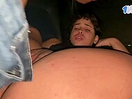 Brunette with big butt ass rides cock in the car, right after seductive cunnilingus from horny driver 6
