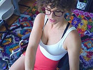 Sultry Jewish stepmom enjoys the size of horny son’s pecker in her mouth and swallows his cum in POV 5