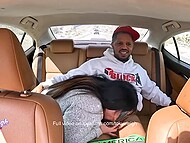 Chesty Asian MILF Tokyo Leigh blows BBC and bounces her big ass on it in turns with Ebony taxi driver 5