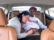 Chesty Asian MILF Tokyo Leigh blows BBC and bounces her big ass on it in turns with Ebony taxi driver 6