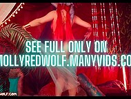 Busty red-haired girl tried on a seductive new look and provoked her boyfriend to cum in shaved pussy 5