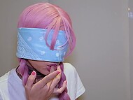 Luscious teen tart takes dildos and bananas into the mouth before blowing her brother and copulating with him 11